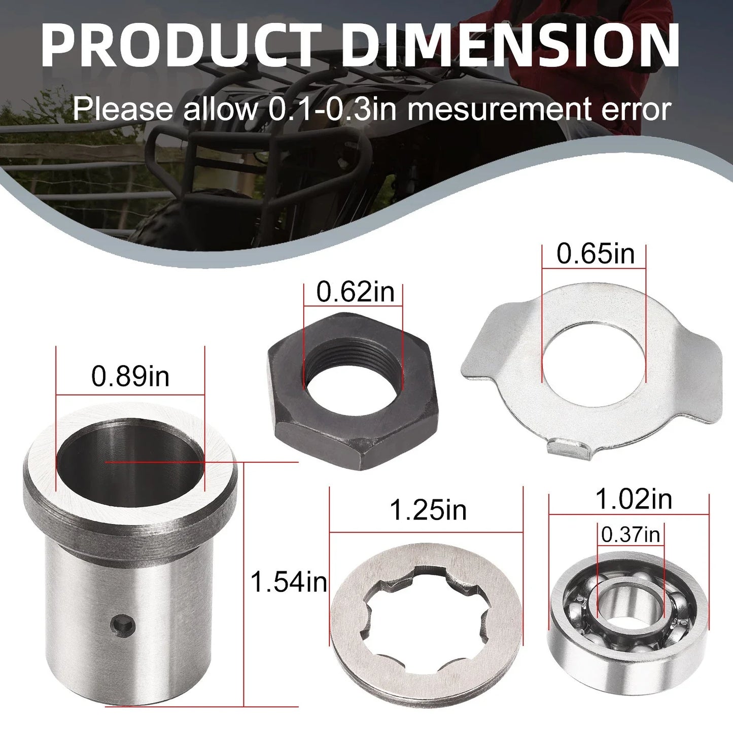 Clutch Bearing Push Plate LOCK WASHER Kit for YAMAHA Big Bear 350 (1987–1998)