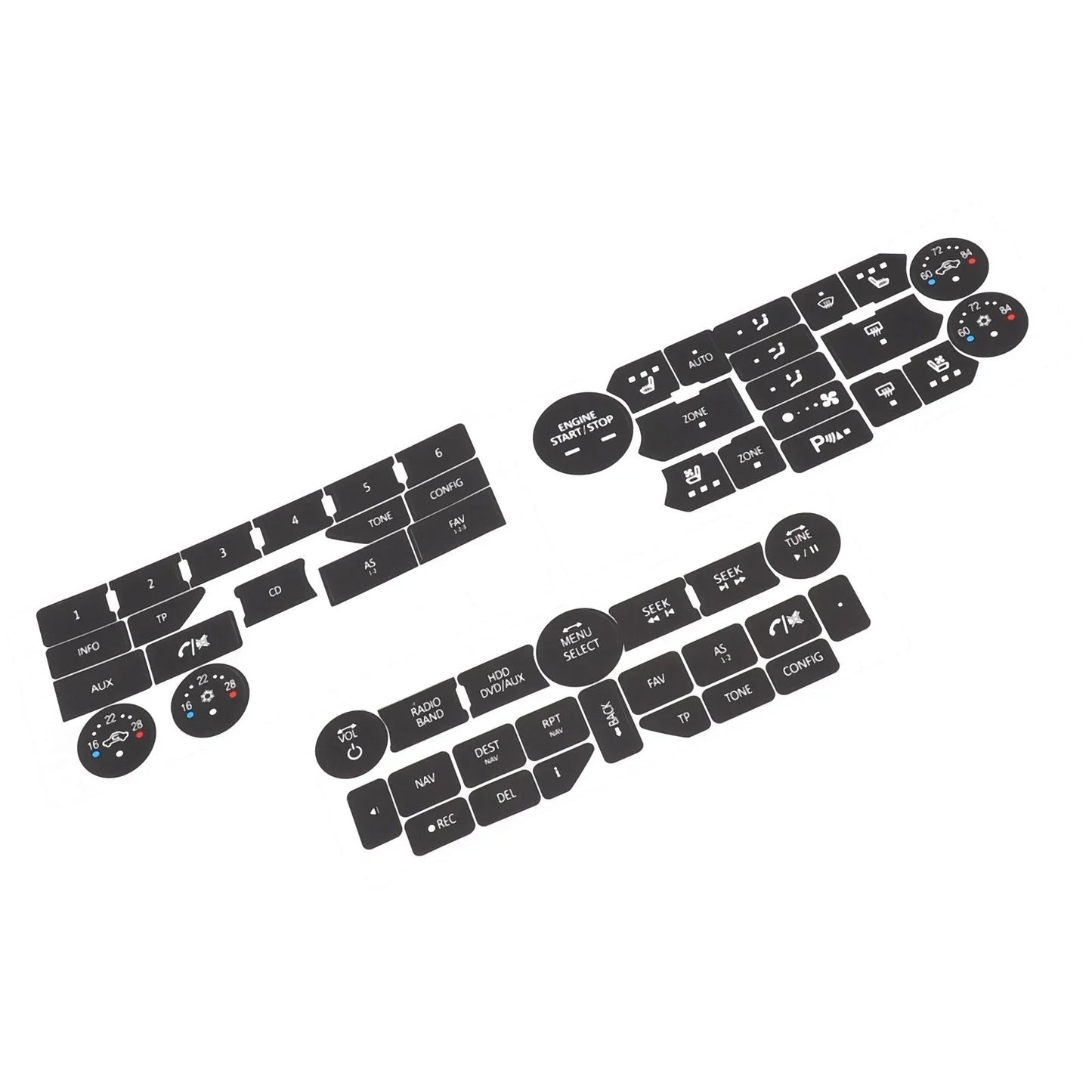 Stickers Repair Decal Button for Car Interior Accessories