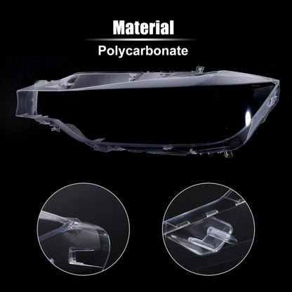 Pair Front Headlight Lens Cover for BMW F30 F31 F35 (2013-2016)