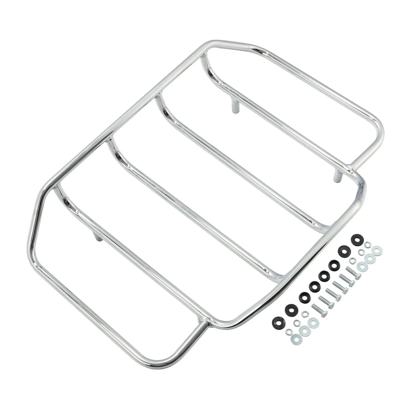 Chrome/Black Trunk Top Luggage Rack for Harley Touring (1984-2024)