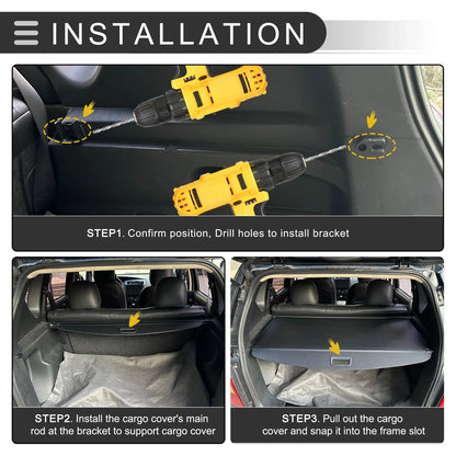 Rear Retractable Cargo Cover for BMW X1 E84 (2009-2015) Carbon Fiber Black
