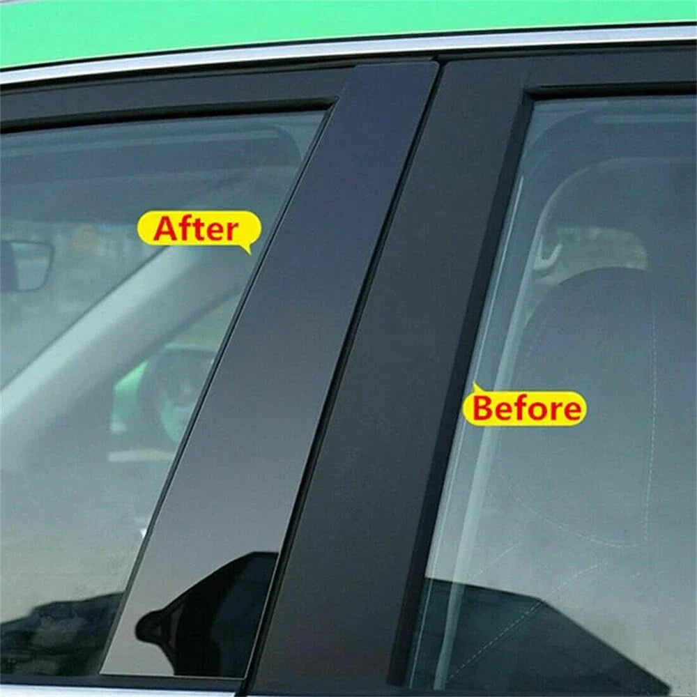 6 x Black Pillar Post Covers for Range Rover Sport (2014-2022)