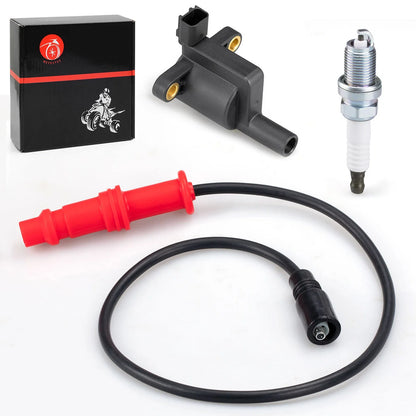 Ignition coil w/ cap & spark plug for Polaris Sportsman 500 EFI (2008–2014)