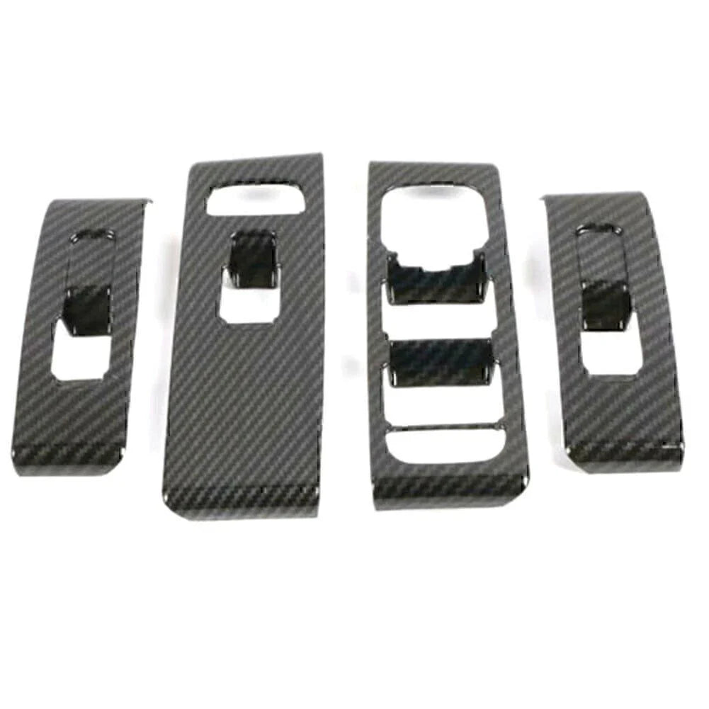 4 x Carbon Fiber ABS Window Switch Lock Cover Trim for Volvo XC40 (2018-2021)