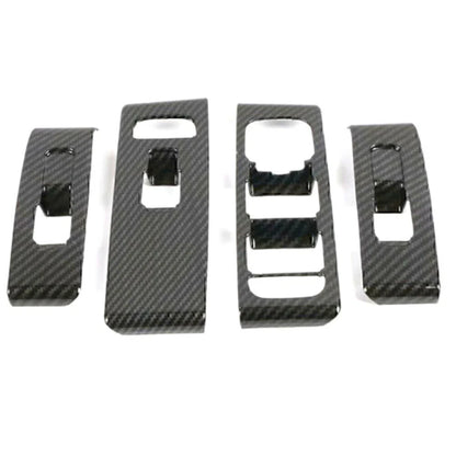 4 x Carbon Fiber ABS Window Switch Lock Cover Trim for Volvo XC40 (2018-2021)