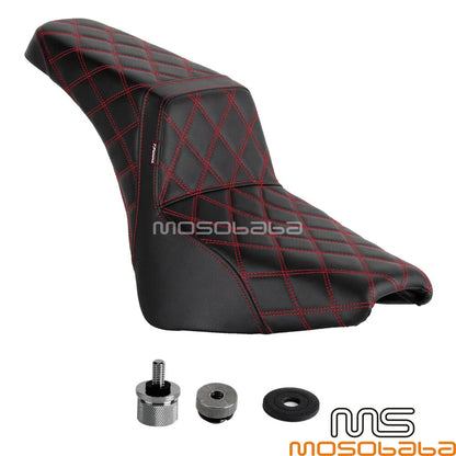 Gel Seat Red Stitch for Harley Softail FLDE FLHC FLSL FXBB FXST (2018-2023)