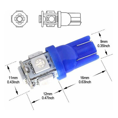 Bright Blubs Peanut Light Lamp 12V-DC 8000K 120LUM/bulb 10PCS Blue