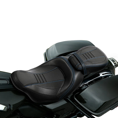 Gel Driver Passenger Seat for Harley Road King Touring Street Glide (2009-2023)