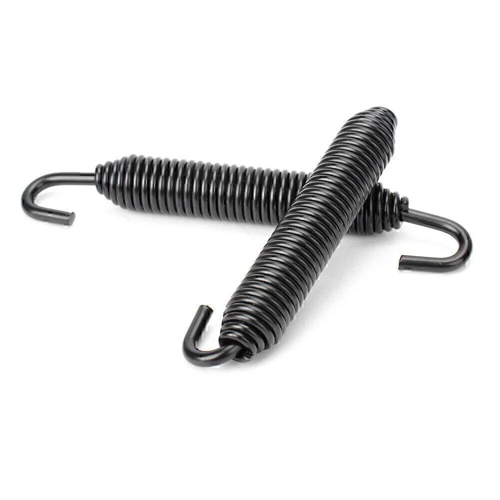 Black Universal Long Outlaw Racing Stainless Header Exhaust Springs 83mm