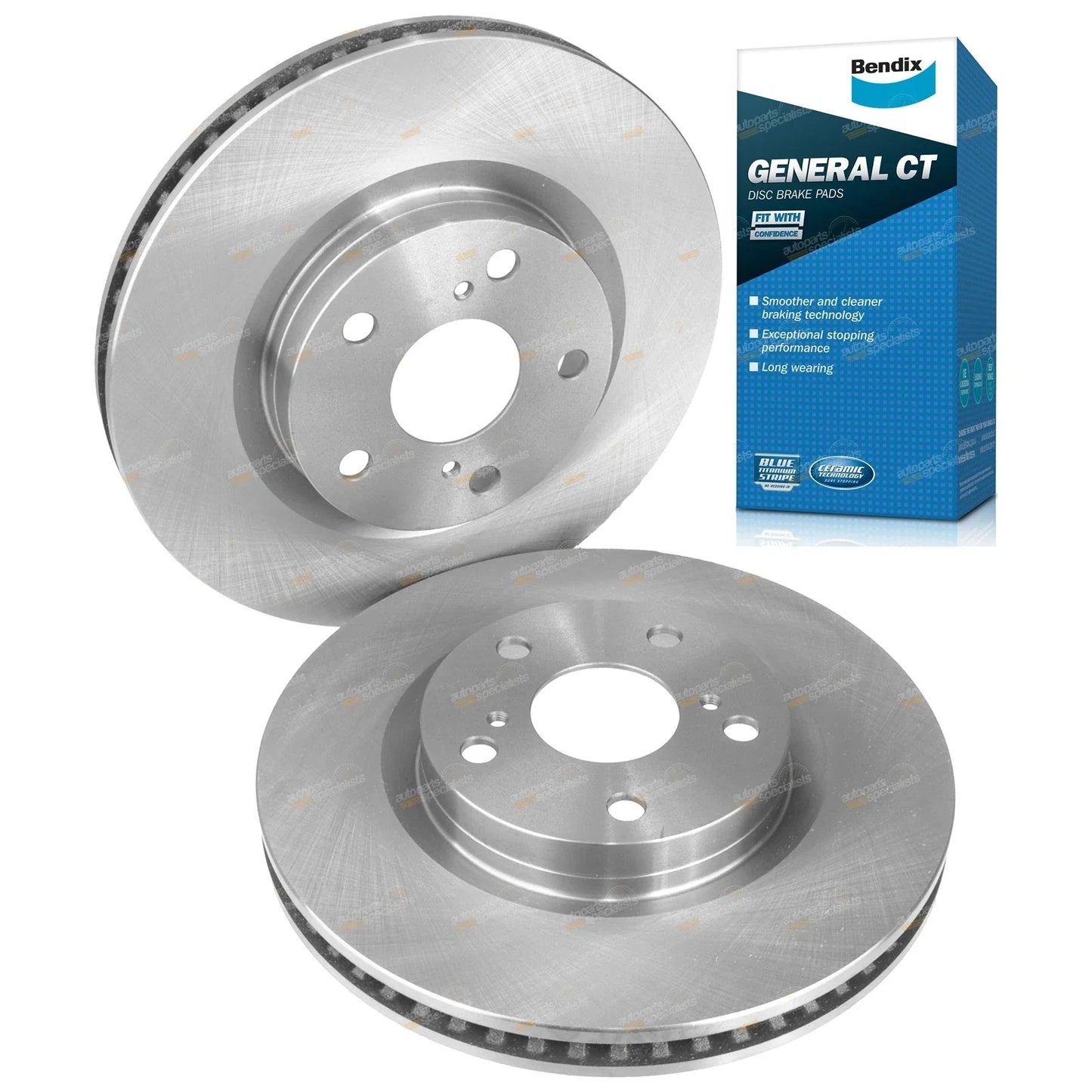 Front Disc Brake Rotors & GCT Pads for Toyota Camry (2010–2017)