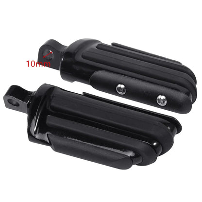 Black Rear Passenger Footpegs Support Mount for Harley Softail (2000-2006)