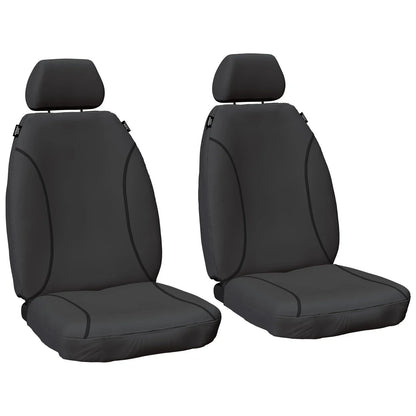 Front & Rear Heavy Duty Canvas Car Seat Covers for Hilux GGN25 KUN26 4WD 8/09~15