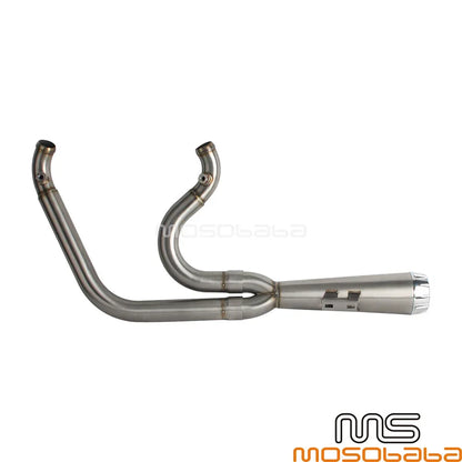 2-Into-1 Exhaust System for Harley Dyna Super Glide Custom FXDC (2006-2017)