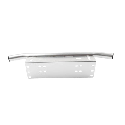 Silver Bull Bar Front License Plate Mount Bracket for Off-Road Lights