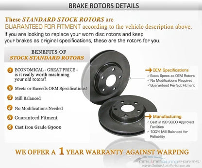 2 x Front Disc Brake Rotors for Toyota 86 (2012–2019)