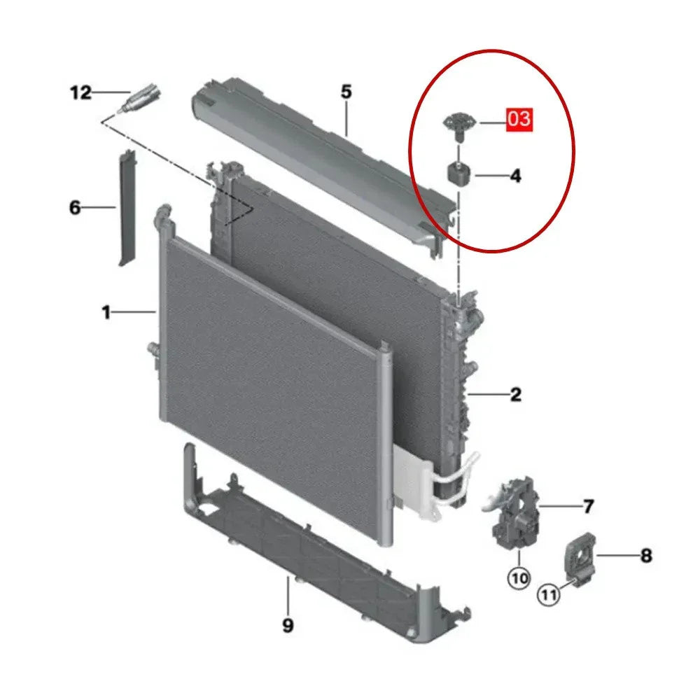 Radiator Holder Clip for BMW G20 (2019-2023)
