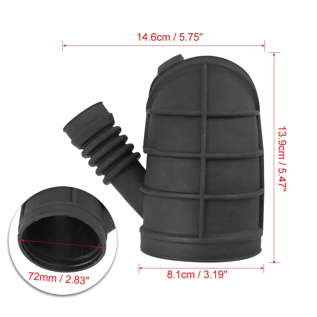 Fuel Air Intake Hose Rubber Black for BMW 330CI (2001-2006)