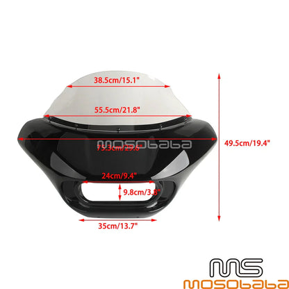 1X Headlight Fairing & Windshield for Harley Softail Fat Bob 114 (18-24)