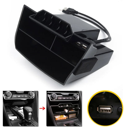 Console Central Storage Box + USB Accessories for Civic (2016–2019)