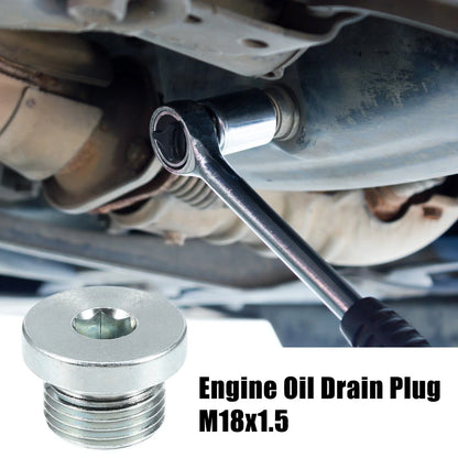 M18x1.5 Steel Engine Oil Drain Plug Screw for BMW 545i 550i 650i (2004-2010)