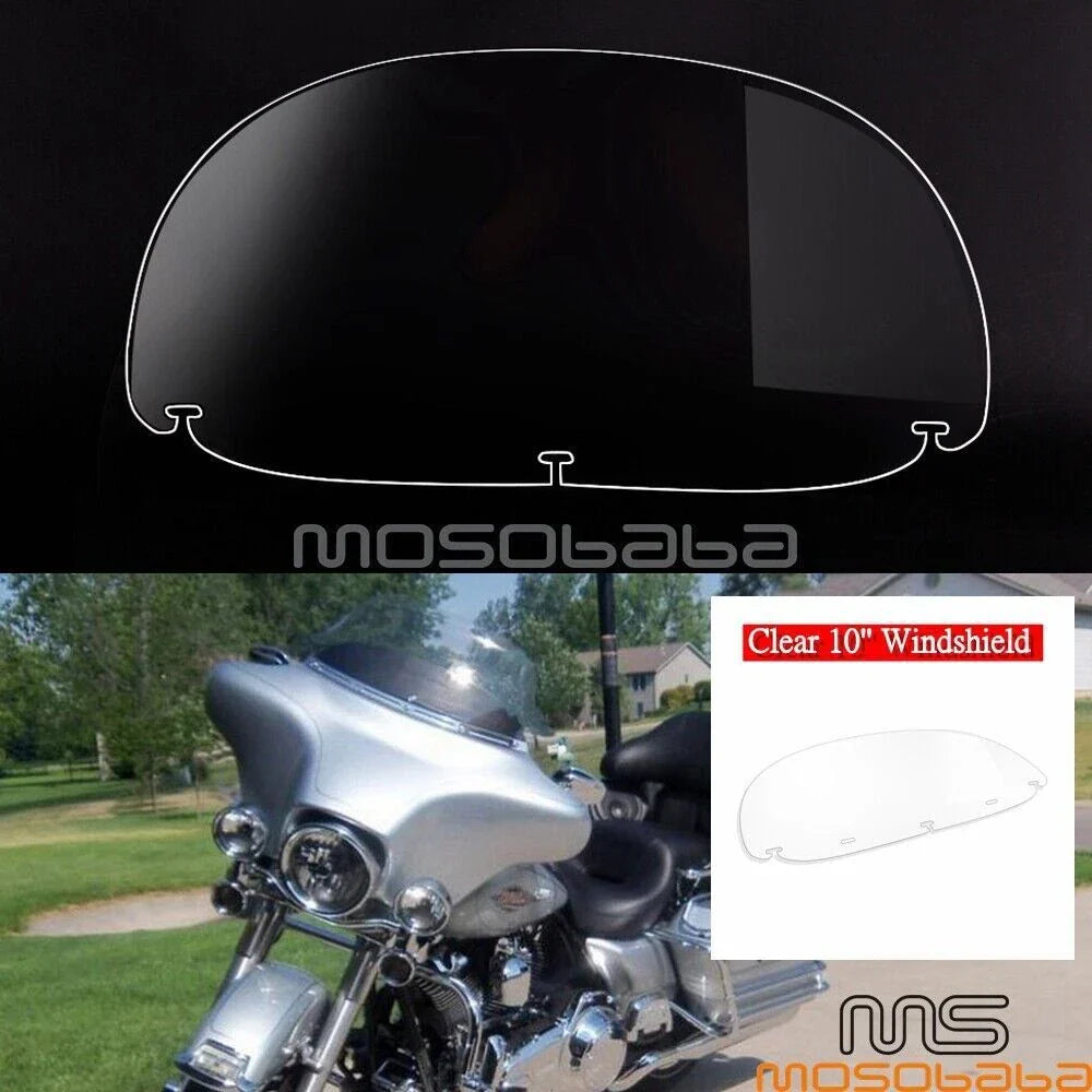 10" Batwing Windshield for Harley Electra Glide, Road King, Street Glide