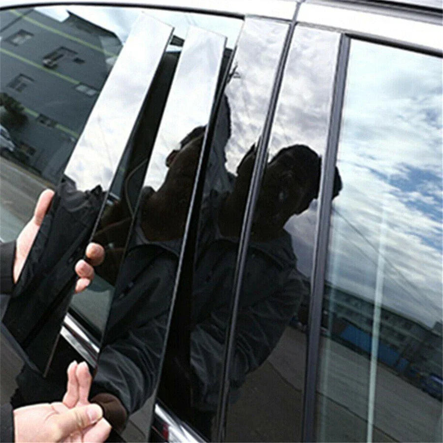 6 x Window Pillar Post Covers for Honda CR-V (2007-2011)
