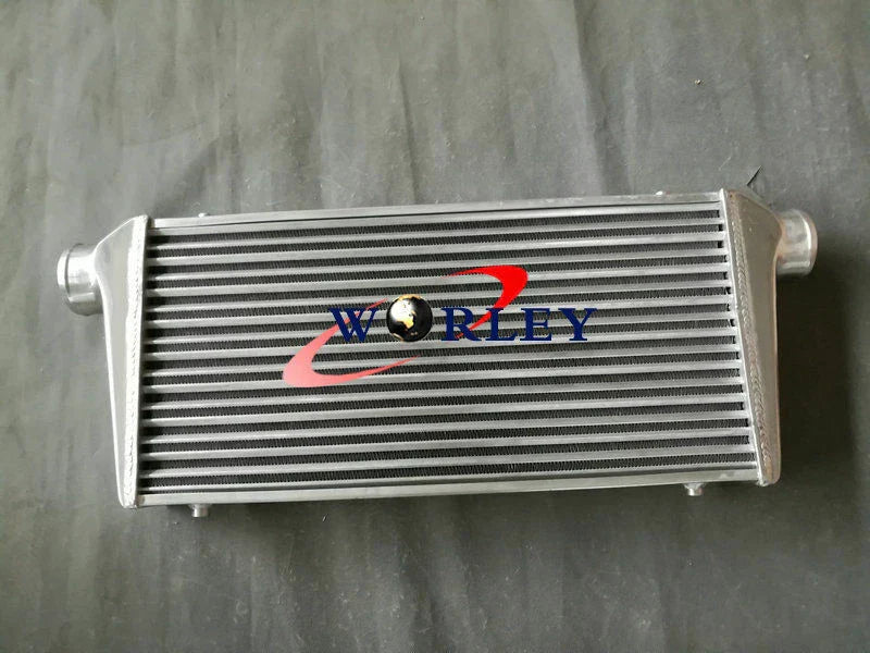 Universal Intercooler 300x600x70mm + 3" Aluminum Piping + Blue Hose Kit