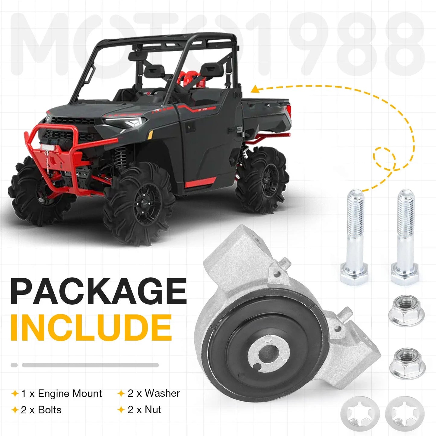 Engine Isolator Mount for Polaris PRO XD M1400 Ranger XP