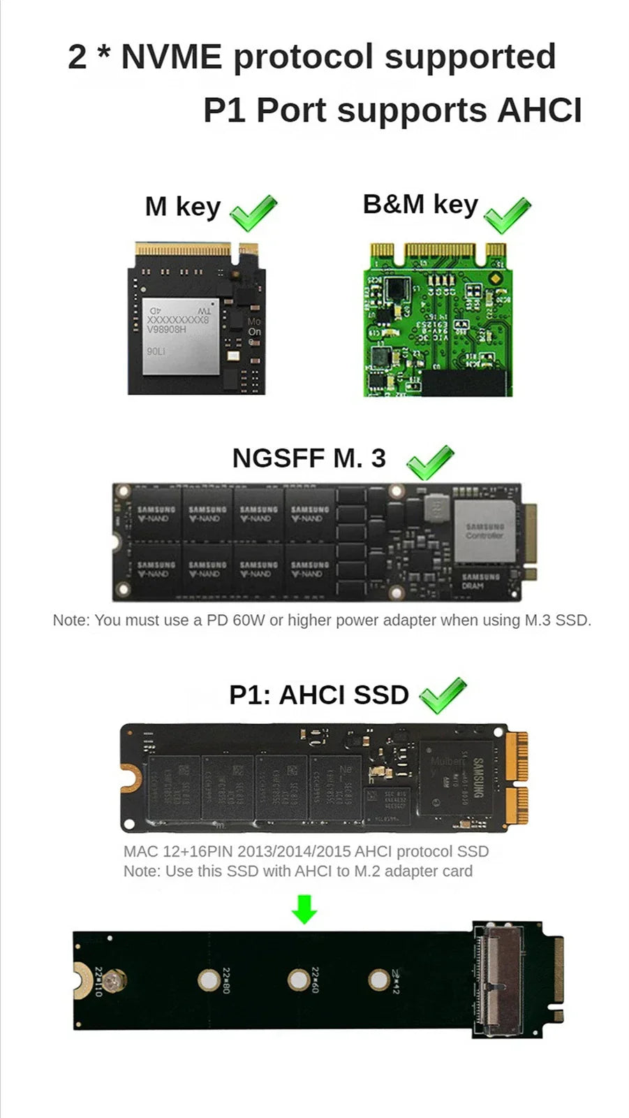 M.2 NVMe USB 3.2 2-Bay SSD Duplicator Dock for Hard Drive Cloning