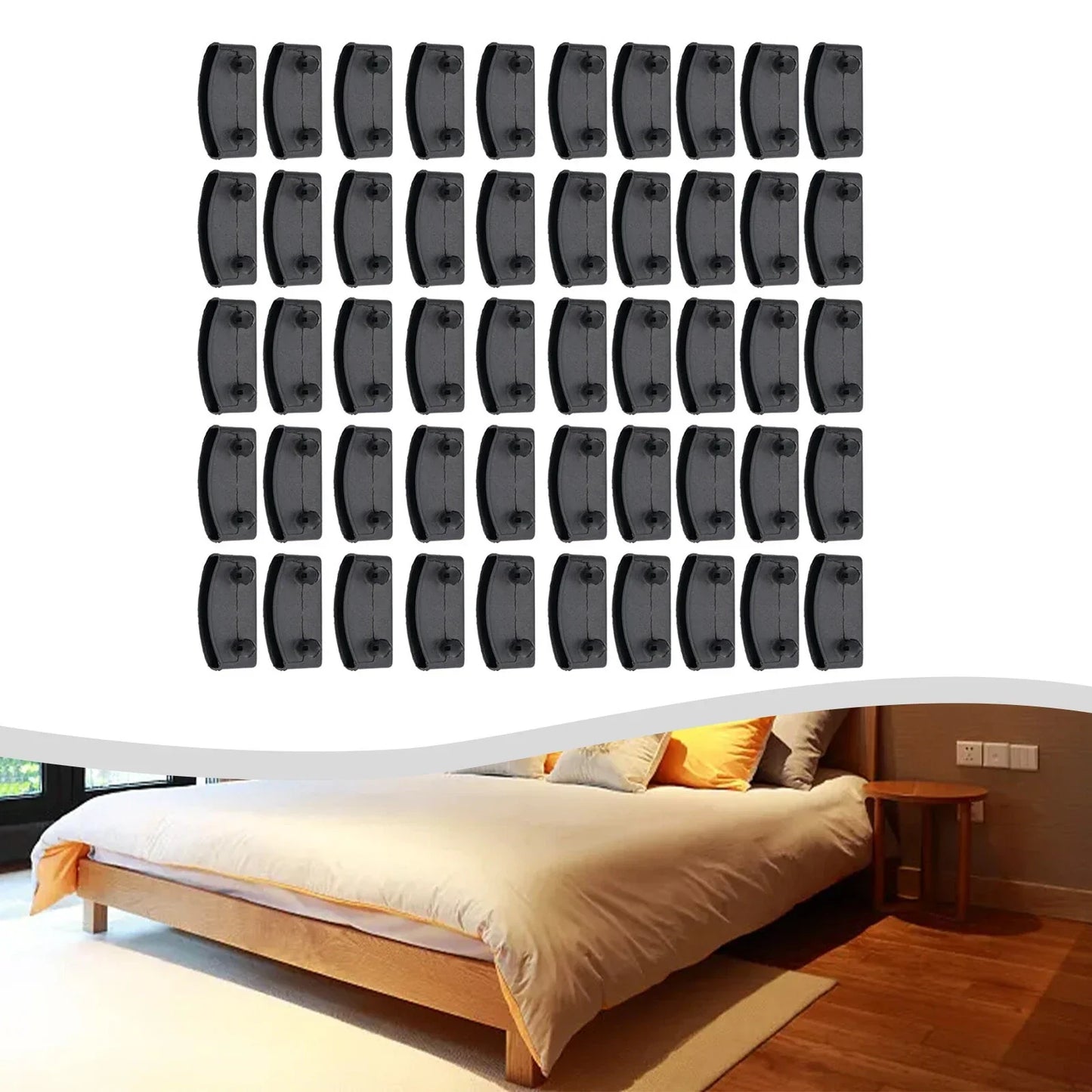 Bed Slat Holders 50pc 55mm for Wooden Bed