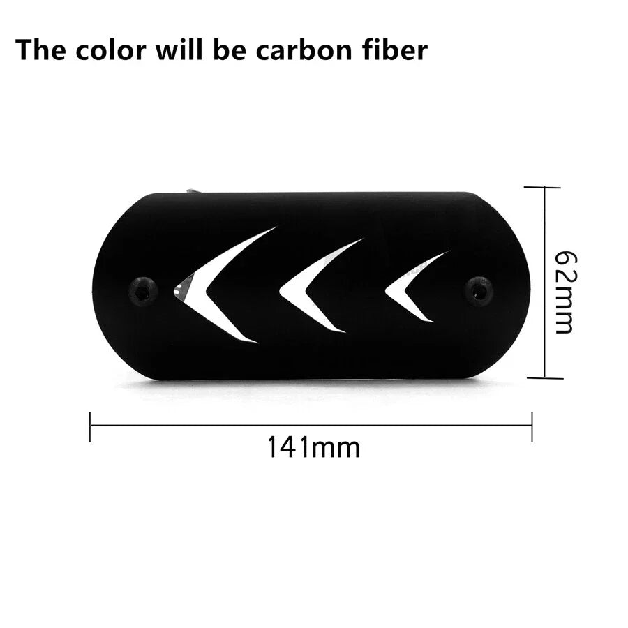 Motorcycle Exhaust Pipe Protector Heat Shield Cover Carbon Fiber
