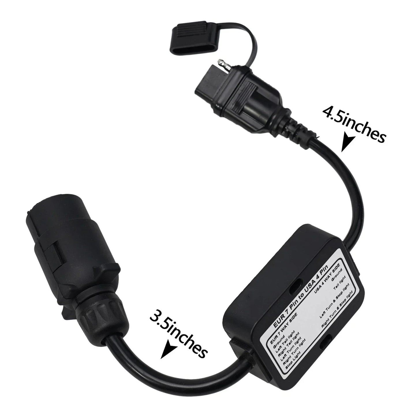Trailer Light Converter 7Pin Connector to 4Way Flat