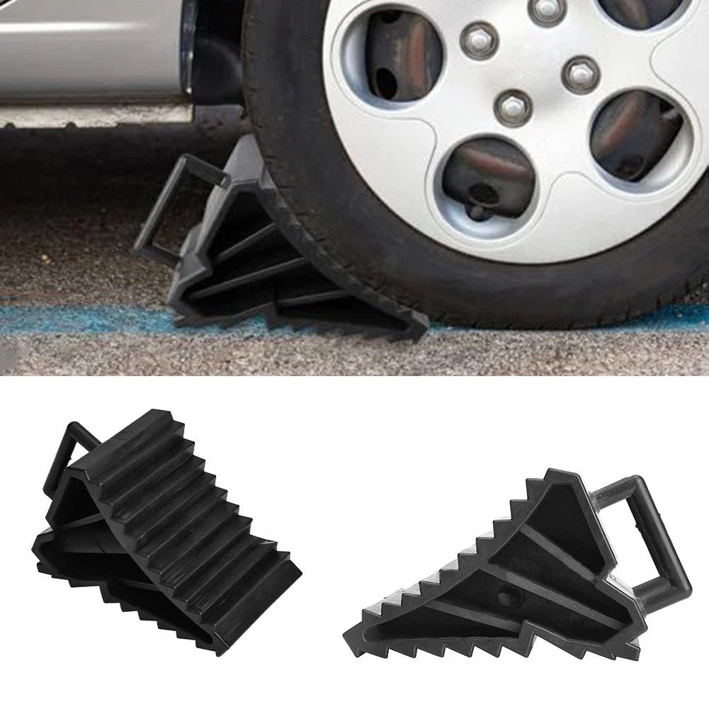 2 x Heavy Duty Non Slip Wheel Chocks for Trailers and Caravans for Vehicles