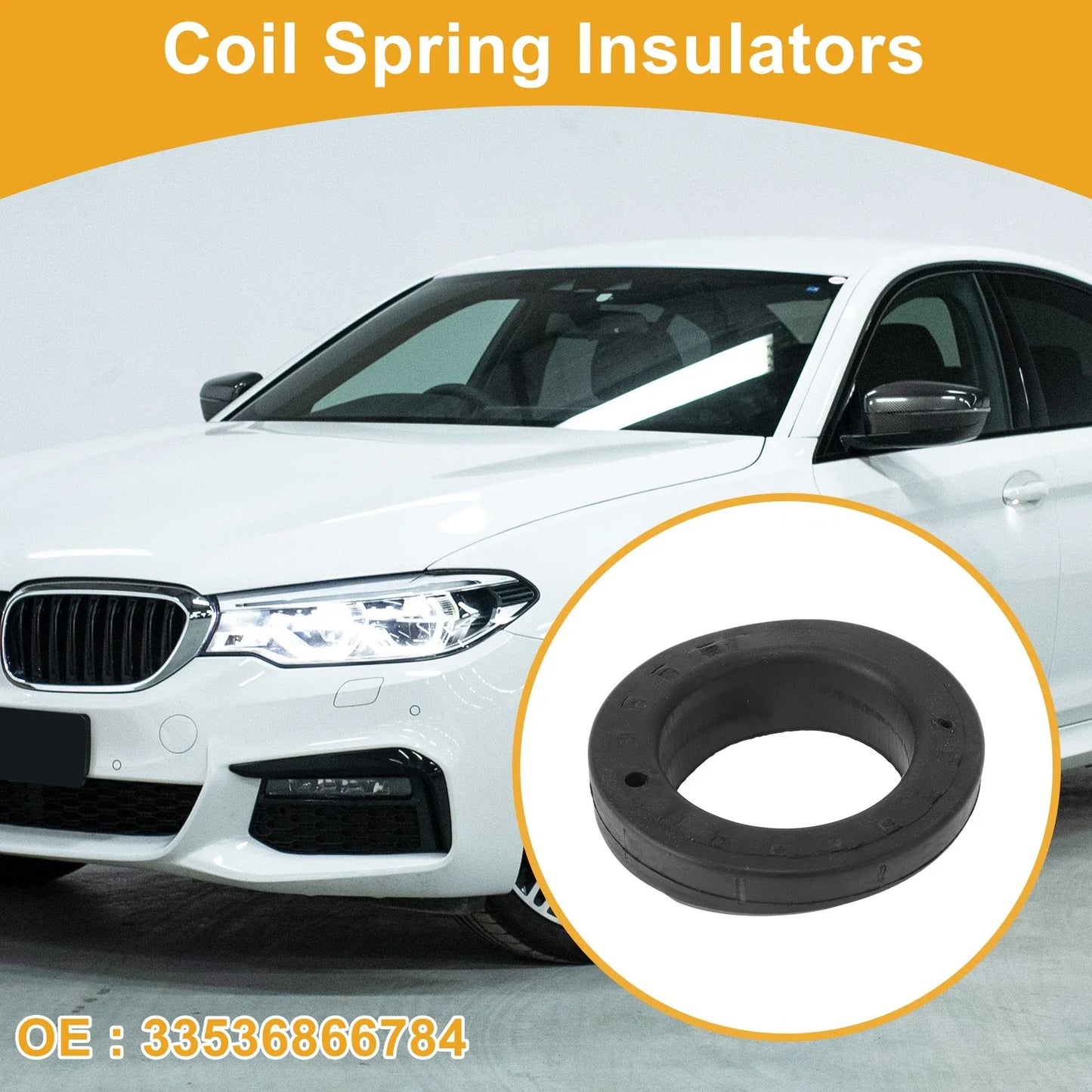 Lower Coil Spring Insulators Rubber 1 pc for BMW 530e (2018-2022)