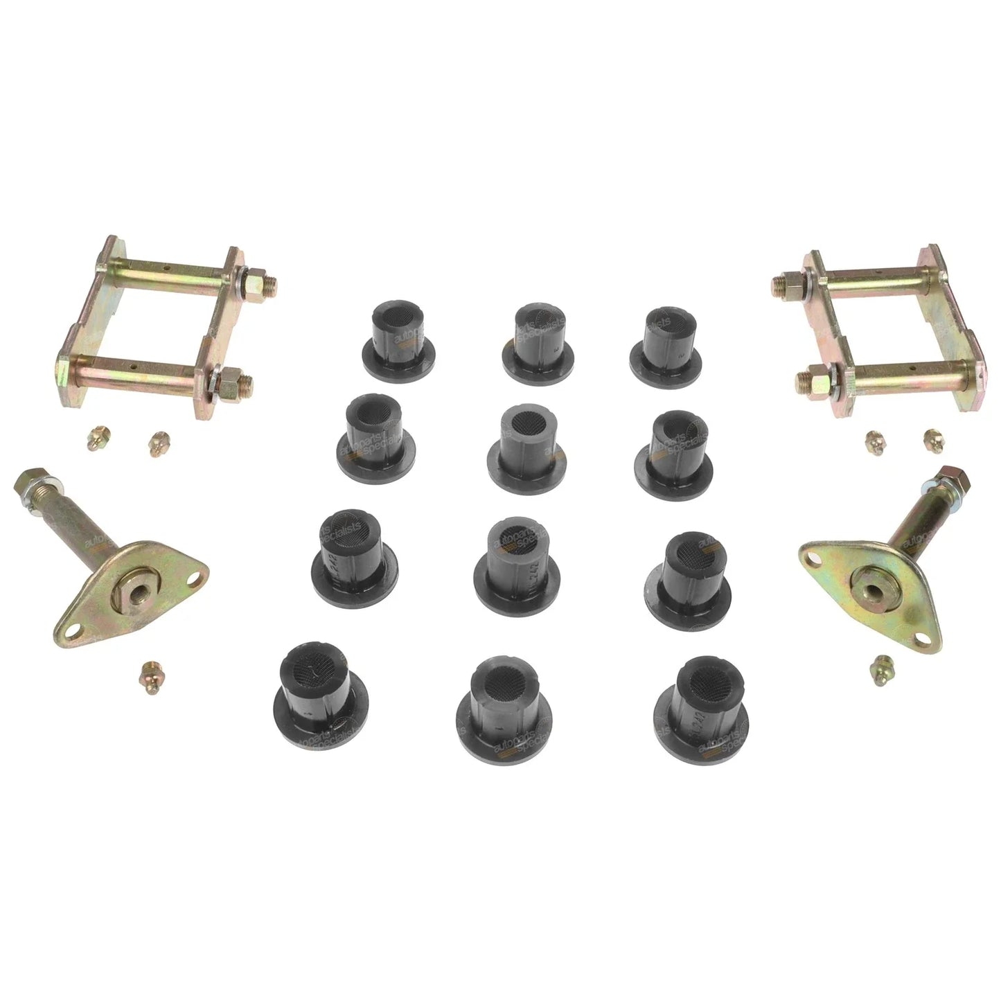 Rear Greasable Shackle, Pin & Poly Bush for Toyota Hilux 4x4 LN61 YN63 IFS