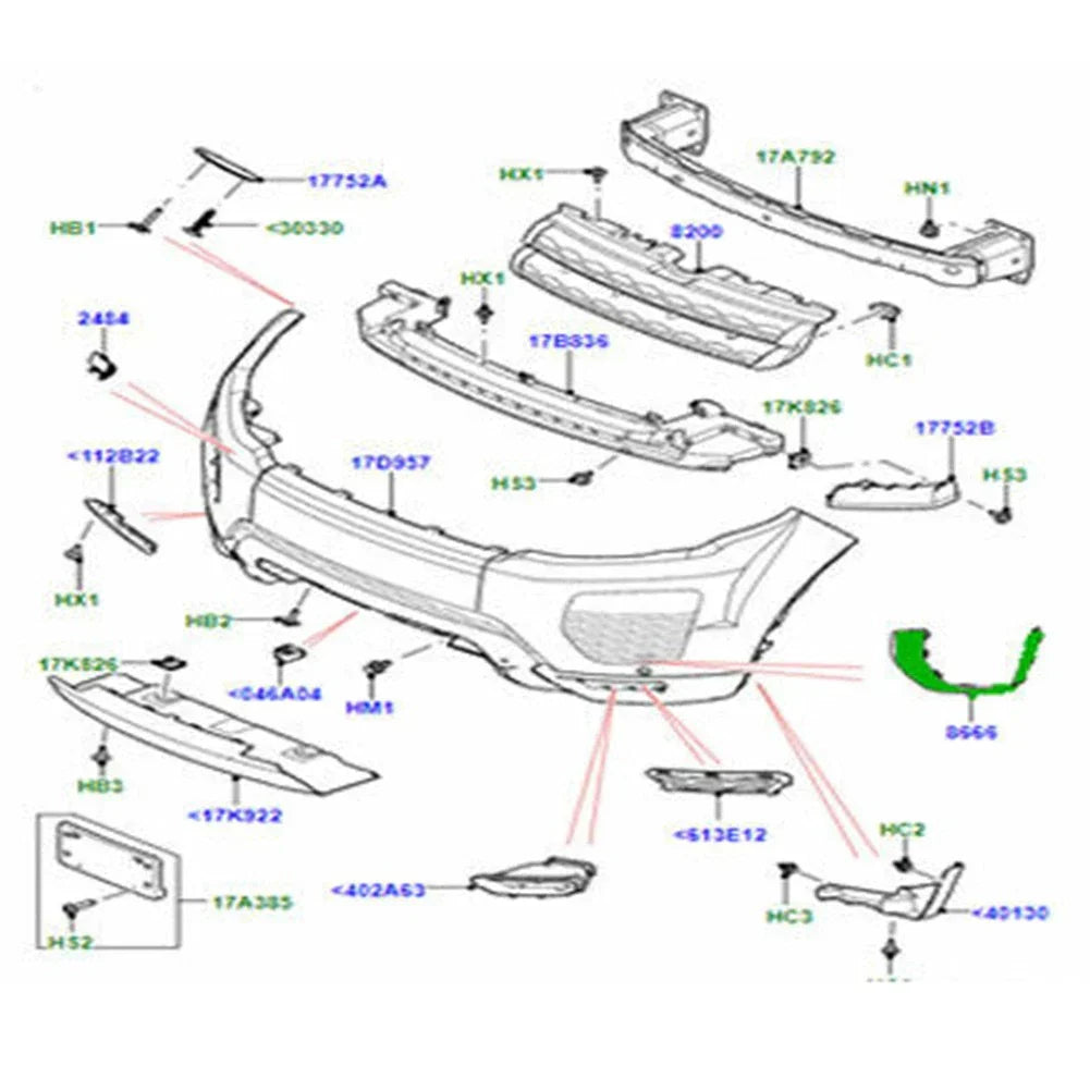 Fog Light Trim for Land Rover Range Rover Evoque 2016-2019