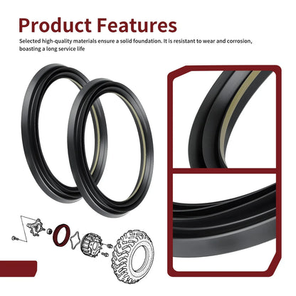 2 x Front Brake Drum Dust Seals for Honda Foreman 400 TRX400FW 4x4 (2002–2003)