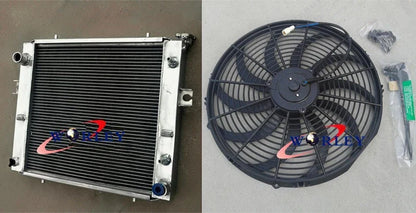 Aluminum Radiator & Fan for Toyota Forklift 6FG25 7FD20 7FG20 8FGJ35