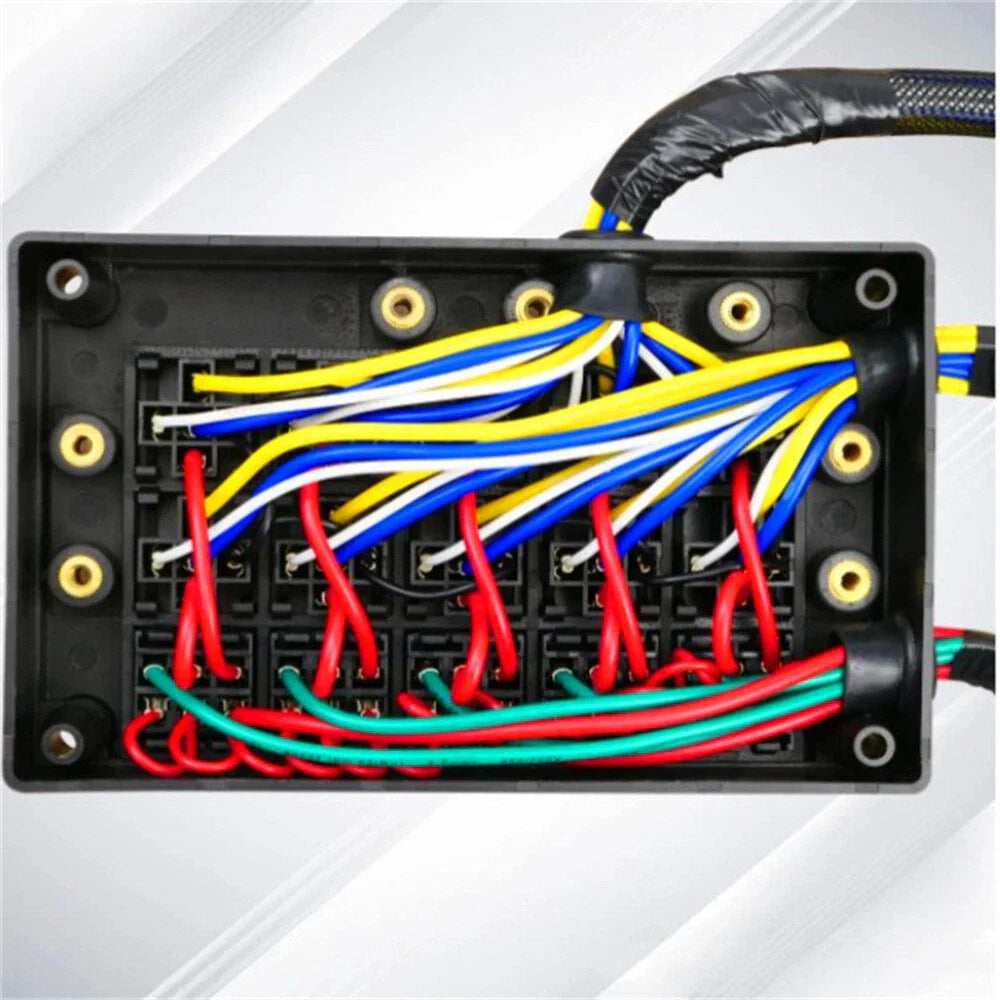 Pre-Wired Fuse Relay Box +40A 5Pin Relay +15 Fuses for Universal Car Truck