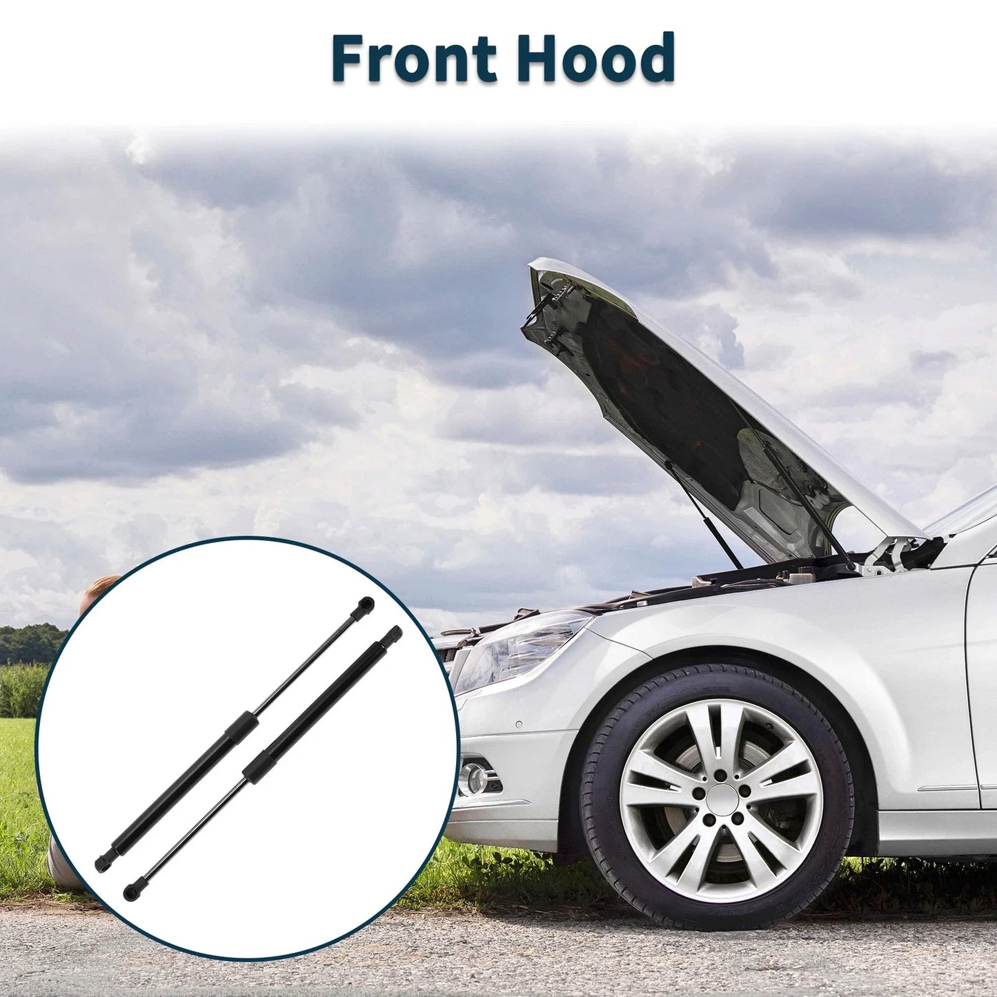 Front Hood Lift Supports Struts for BMW 135i Convertible/Coupe (2007-2013)