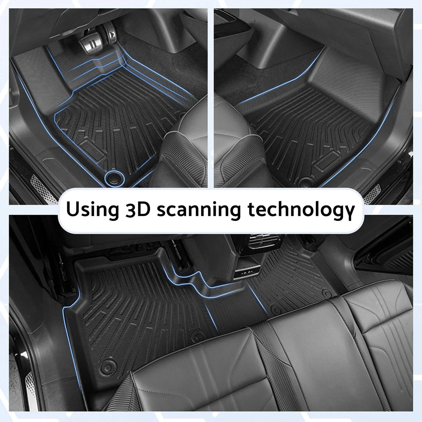 3 x Frunk Boot Tray 3D All-Weather for Tesla Model Y (2025-On)