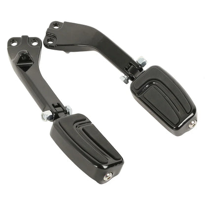 Black Rear Footpeg Mount Bracket for Harley Dyna Super Glide Low Rider (06-17)