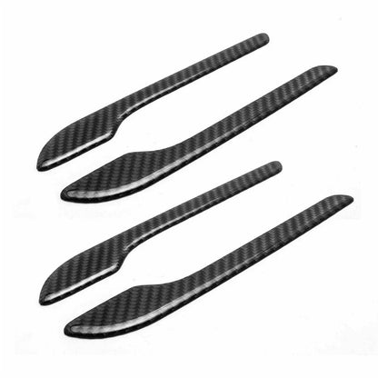 4 x Carbon Fiber Door Side Handle Protector Sticker Decor Trim for Tesla Model