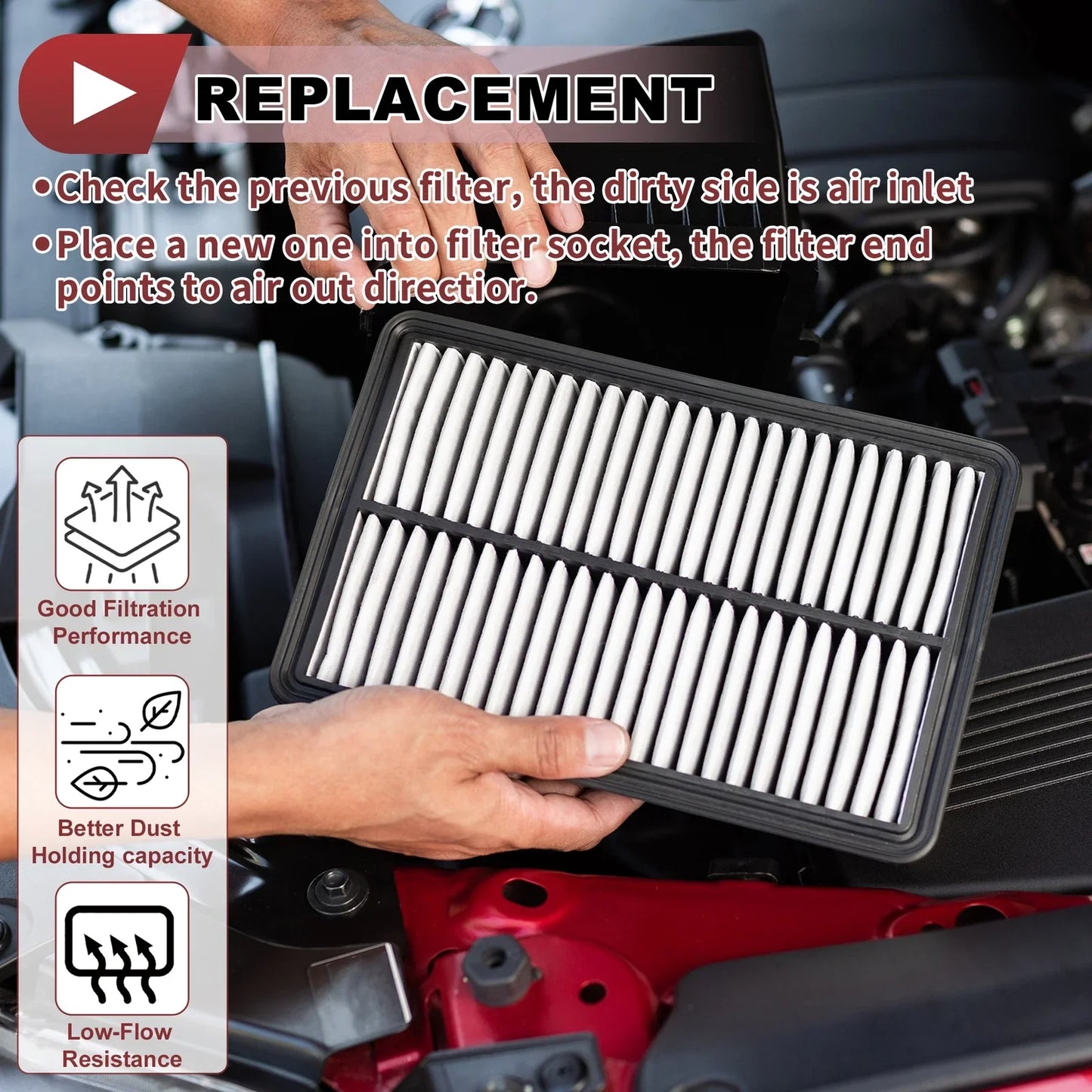 Engine Air Filter for Mercedes-Benz GLA250 2.0L (2021-2025) - 1 Pcs