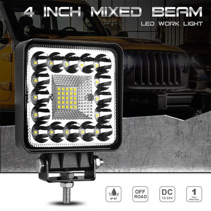 4 x 82W LED Work Light Bar-Spot Flood Pod Offroad Fog for ATV/SUV Driving Lamp
