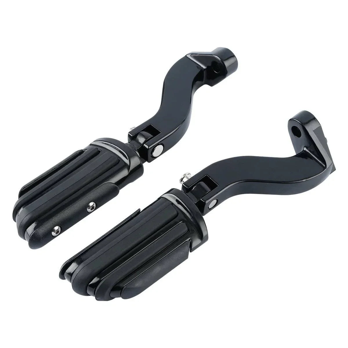 Black Rear Passenger Foot Pegs for Harley Road Street Glide (1993-2020)