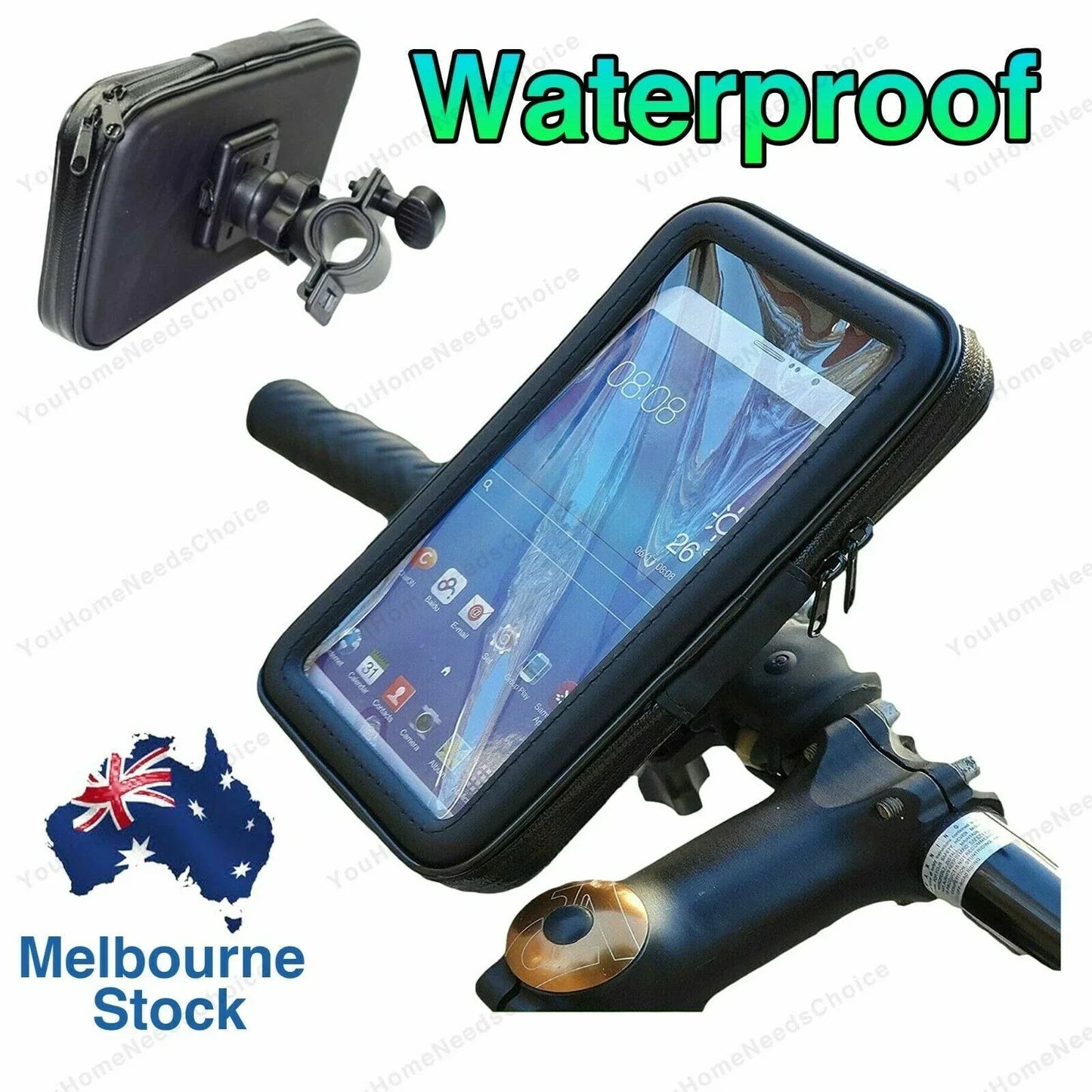 Waterproof Handlebar Bag for Motorcycle Bike Cell Phone GPS Case