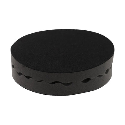 2 x Black Round Foam Compounding Polishing Pad Single Sided Flat Back