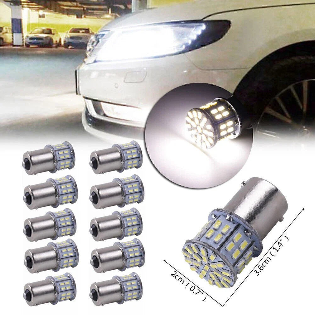 10 x 50SMD LED Tail Turn Signal Light Bulbs for BA15S 1156