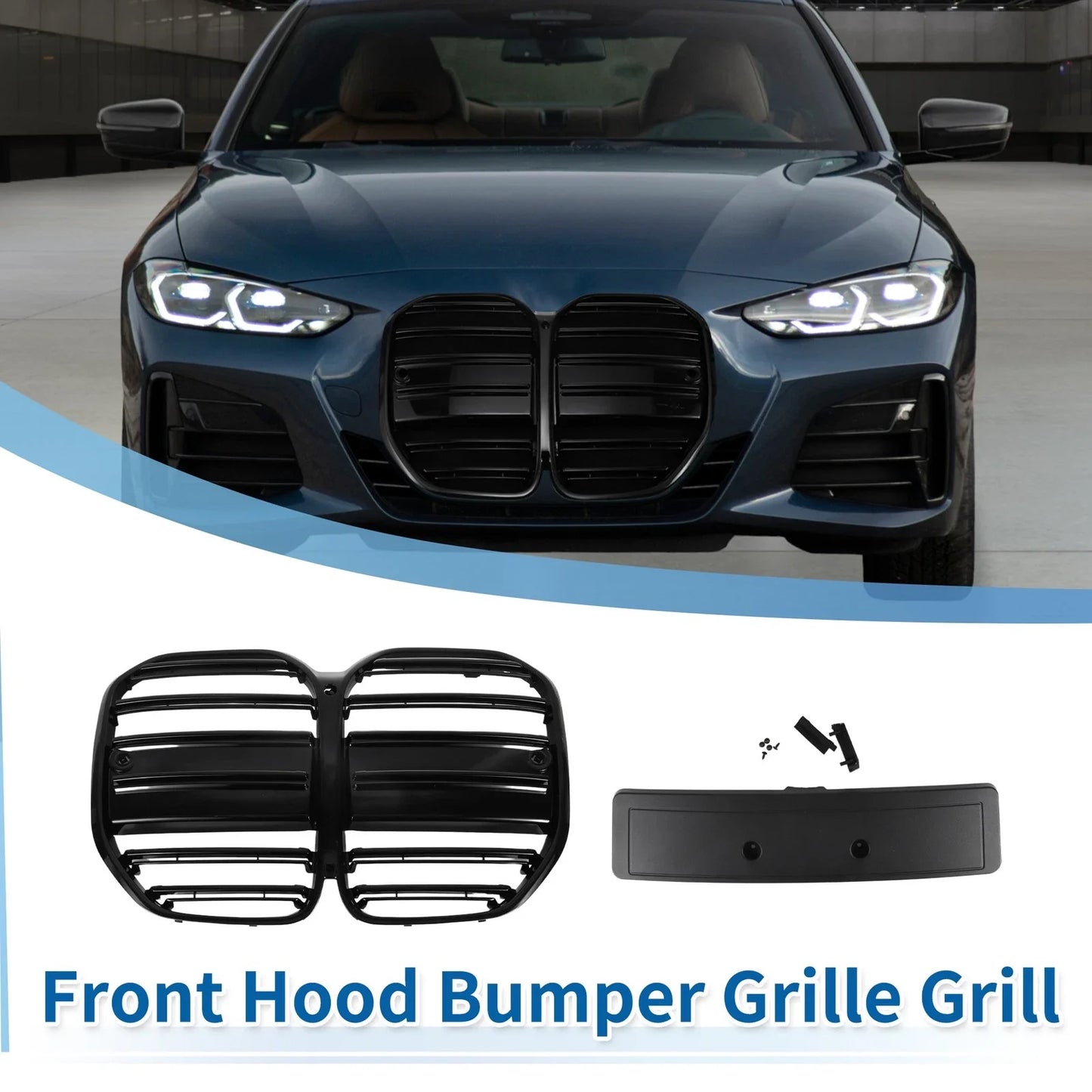Front Upper Bumper Grille for BMW 4 Series G22 (2021-2023)